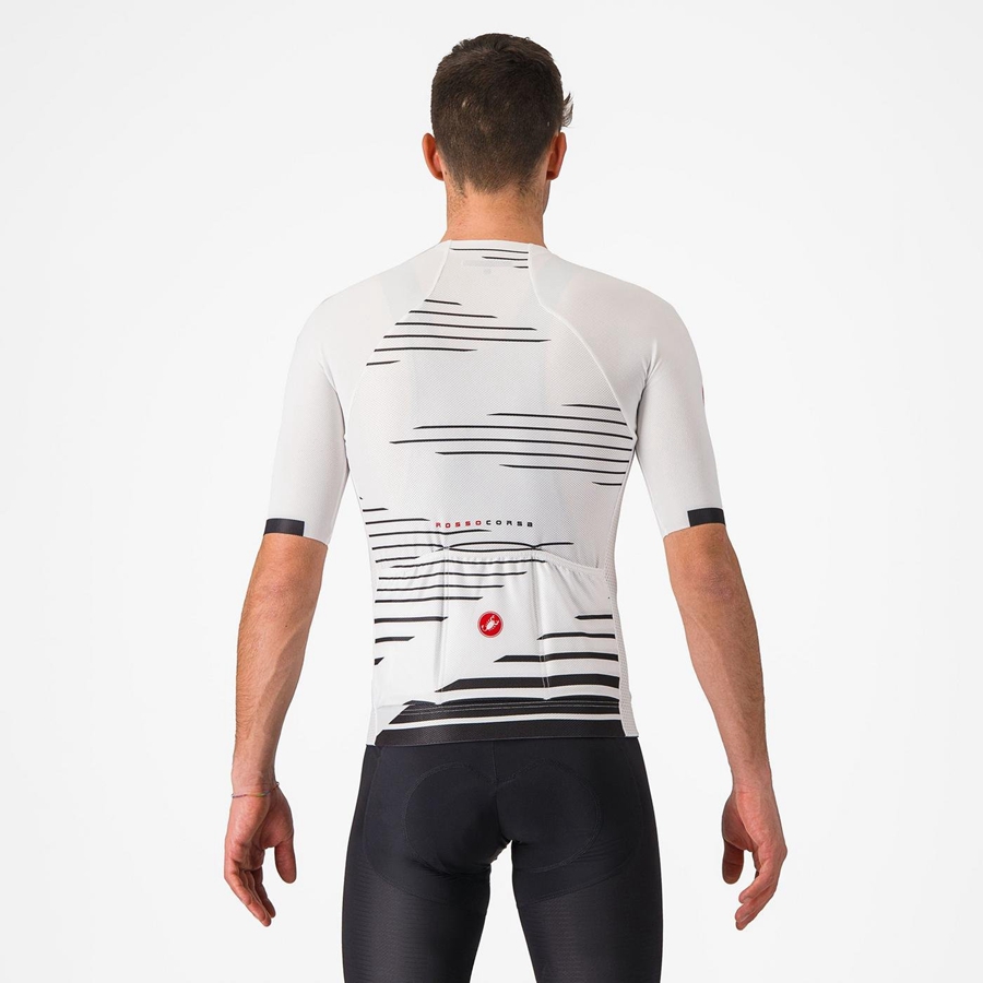 White / Black Men Castelli CLIMBER'S 4.0 Jersey | 289431-JFI