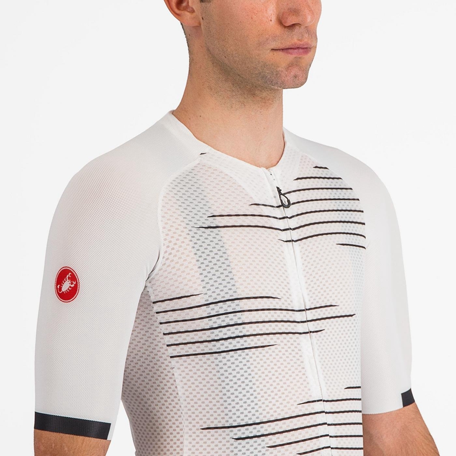 White / Black Men Castelli CLIMBER'S 4.0 Jersey | 289431-JFI