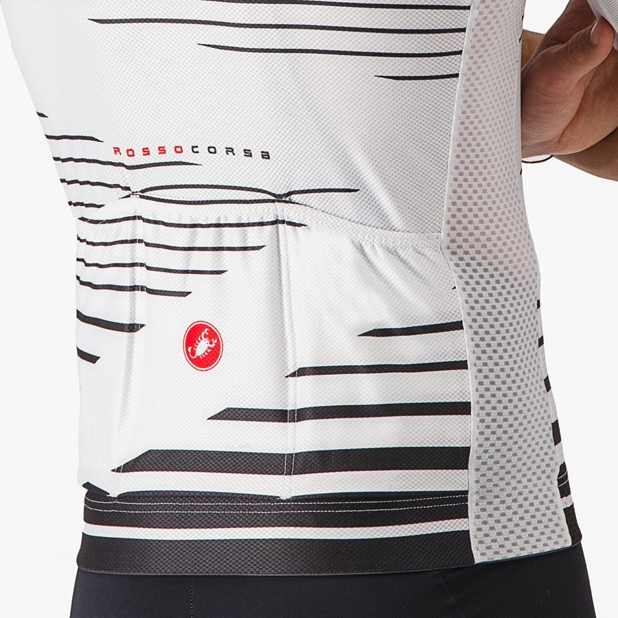 White / Black Men Castelli CLIMBER'S 4.0 Jersey | 289431-JFI