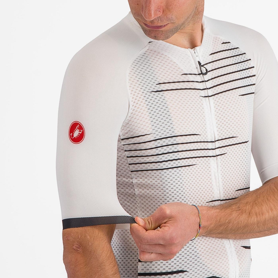 White / Black Men Castelli CLIMBER'S 4.0 Jersey | 289431-JFI