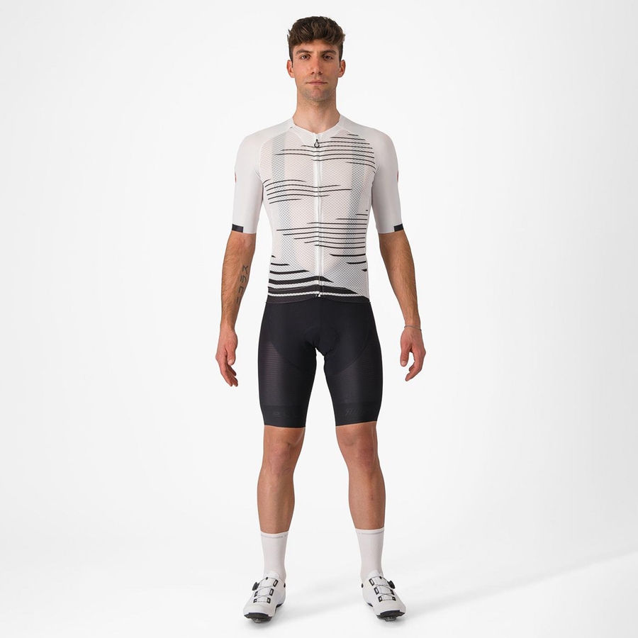 White / Black Men Castelli CLIMBER'S 4.0 Jersey | 289431-JFI