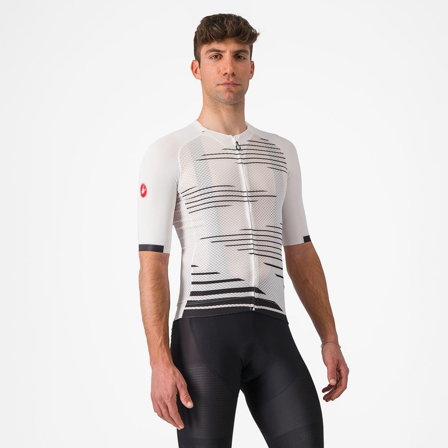 White / Black Men Castelli CLIMBER\'S 4.0 Jersey | 289431-JFI