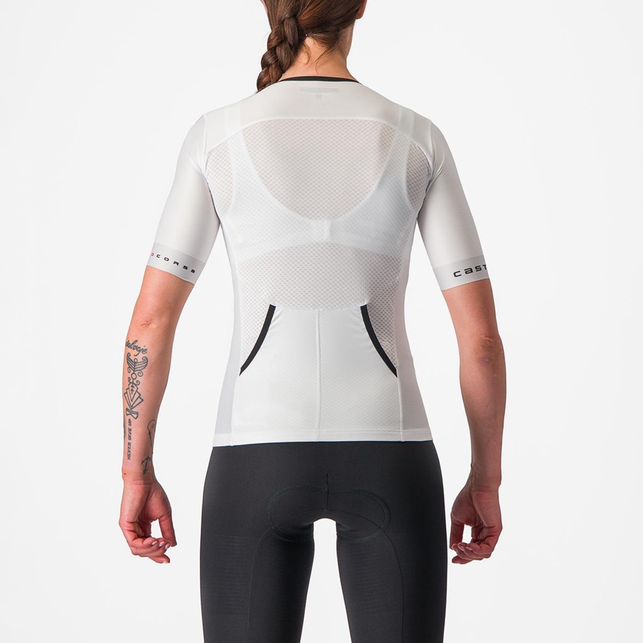 White / Black Women Castelli FREE SPEED 2 W RACE TOP Suits | 589730-EXN