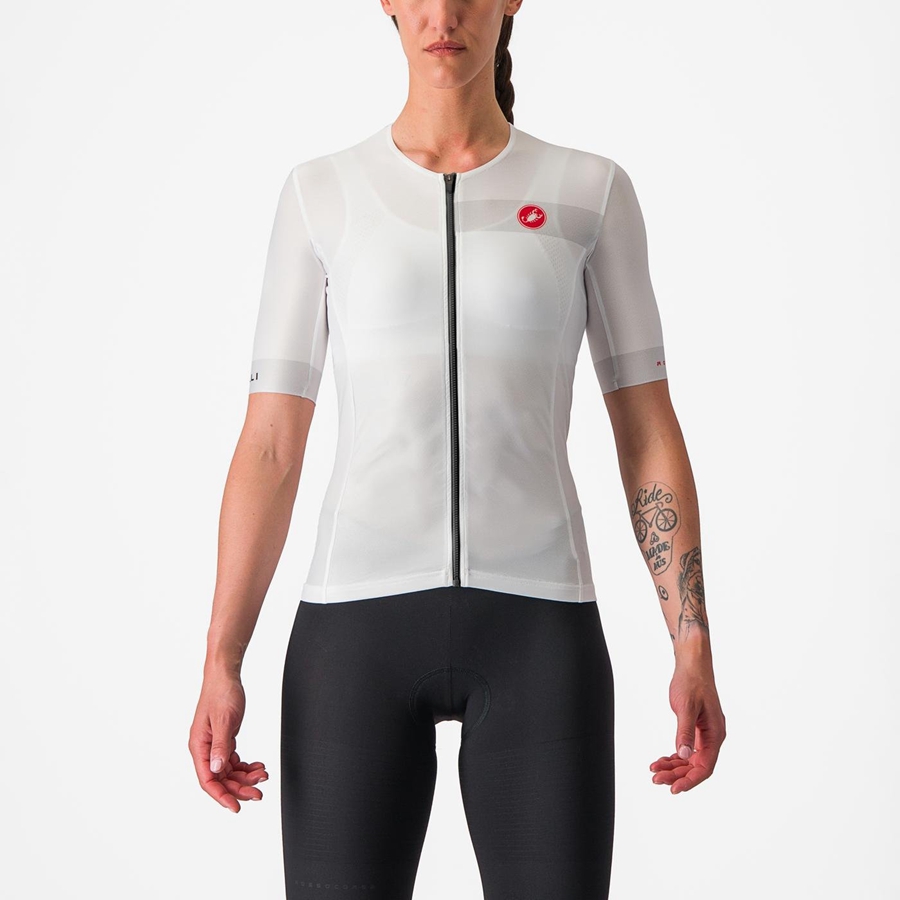 White / Black Women Castelli FREE SPEED 2 W RACE TOP Suits | 589730-EXN