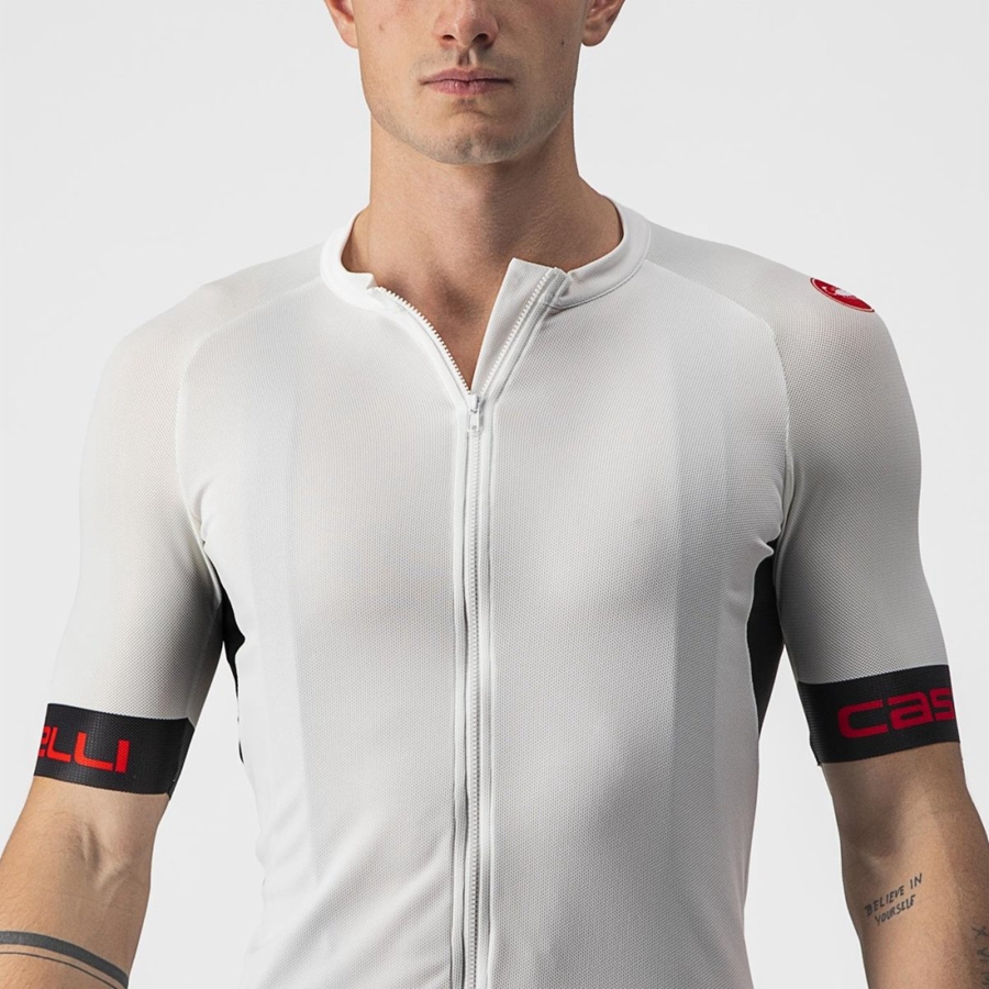 White / Black / Red Men Castelli ENTRATA VI Jersey | 790213-YRF