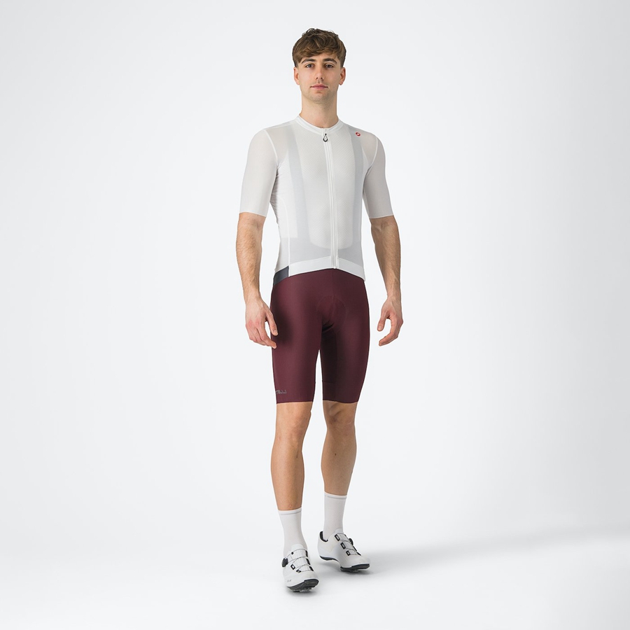 White / Dark Grey Men Castelli ESPRESSO Jersey | 834016-HEU