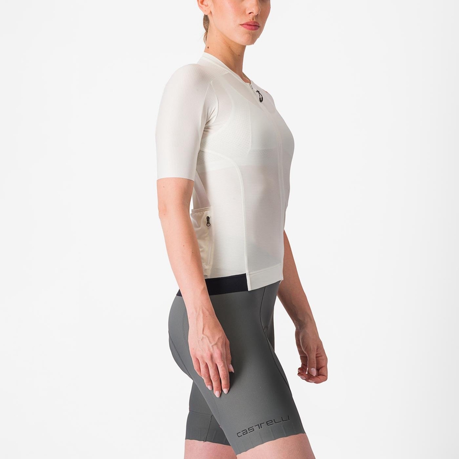 White / Dark Grey Women Castelli ESPRESSO W Jersey | 249307-LEV