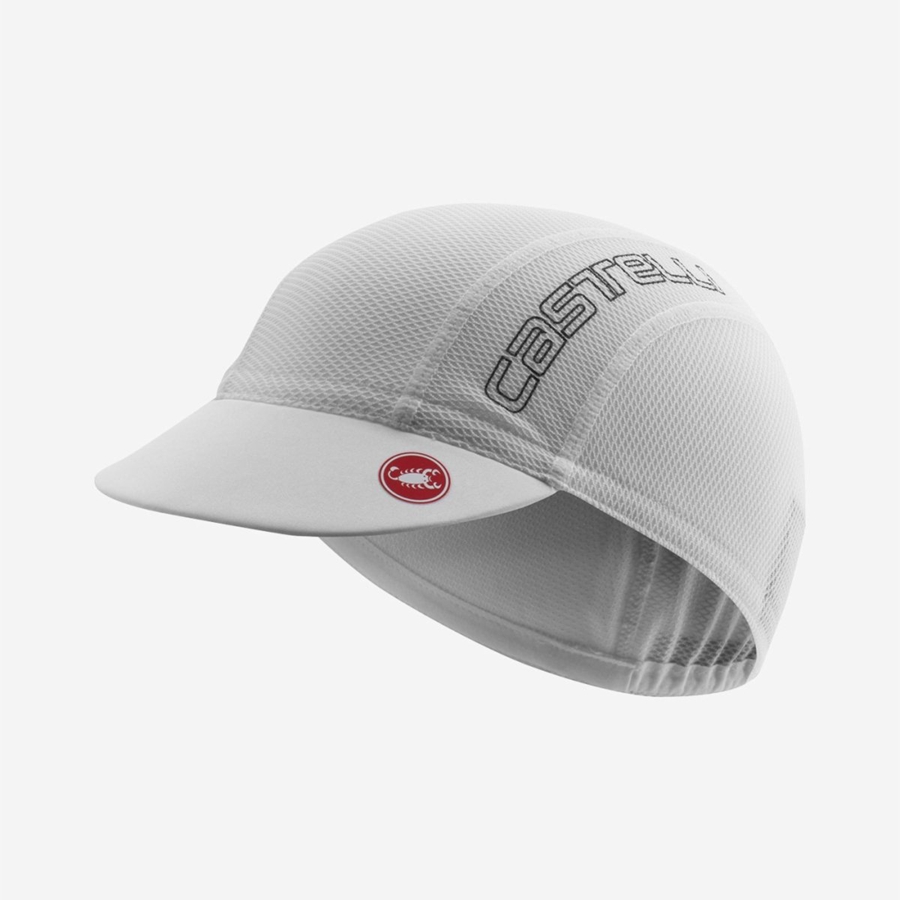 White / Grey Men Castelli A/C 2 CYCLING Cap | 952074-JKU