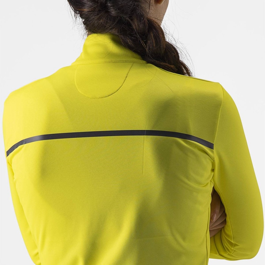 Yellow / Dark Grey Women Castelli SINERGIA 2 FZ Jersey | 289137-YDP